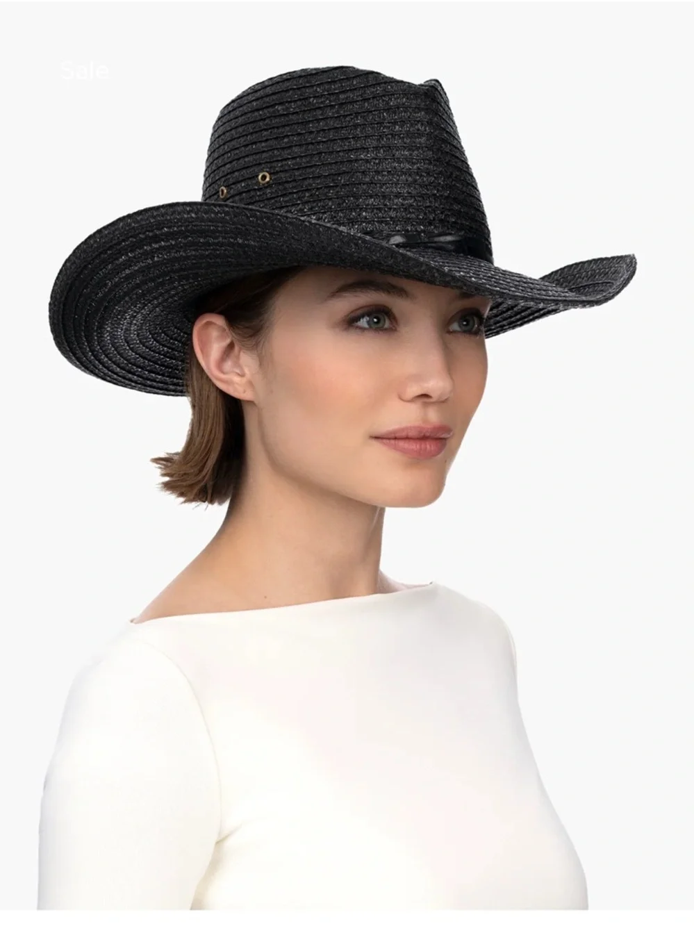 Eric Javits Western Straw Hat - Picture 1 of 9